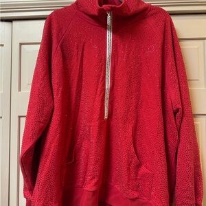 Queen of Sparkles Red Rhinestone Quarter Zip